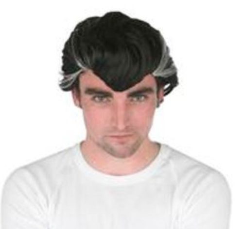 Vampire Wig / Dracula Wig - Black & white wig - Halloween Costume Wig Carousel 1