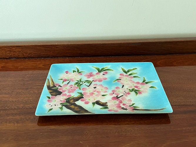 Vintage Japan Tutanka Cloisonne Cherry Blossom Plate Carousel 2