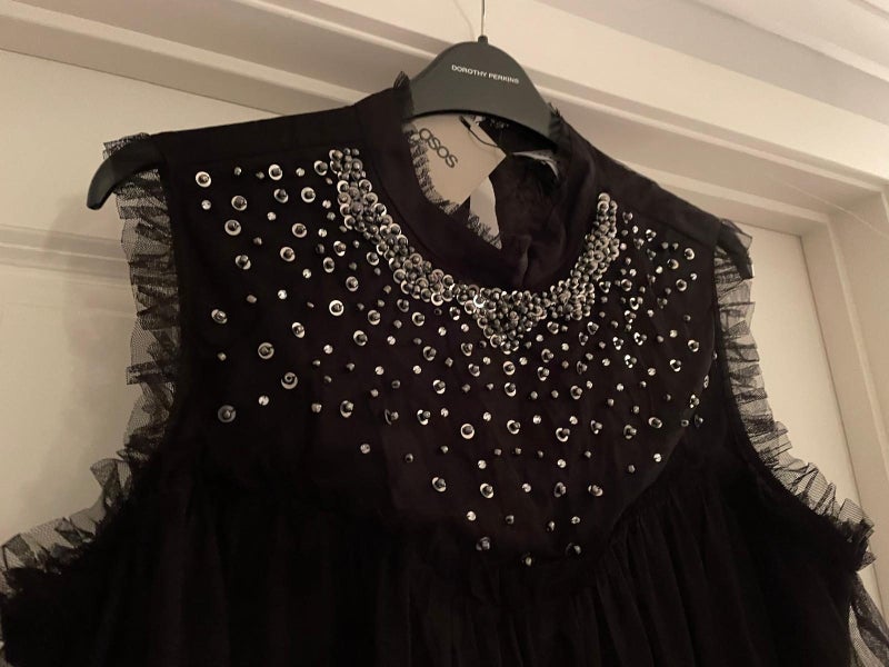ASOS New Smock Dress with Embellished Neck ~ Size 12 Carousel 6