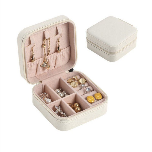 1PC Organizer Display Travel Zipper Case Boxes Earrings Necklace Ring Portabl... Carousel 1