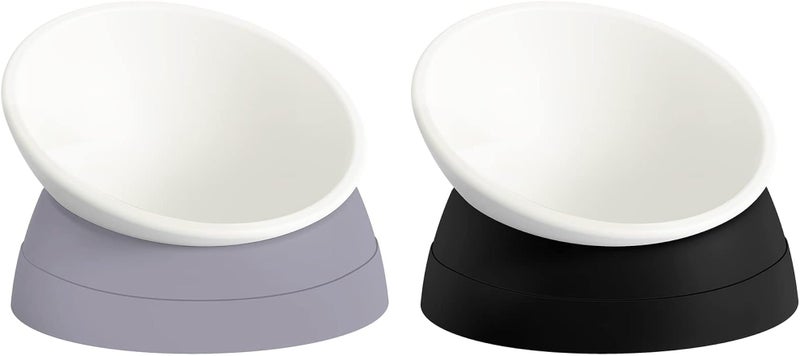 2Pcs Cat Bowls Elevated Cat Food Bowl Adjustable Cat Dish Anti-Slip and Anti-... Carousel 2