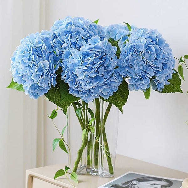 3PCS 22 inch Lifelike Artificial Hydrangea Large Real Touch Flowers Artificia... Carousel 1