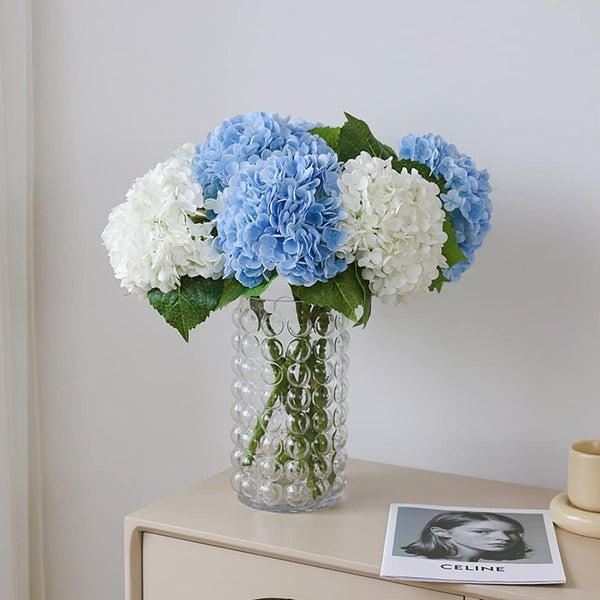 3PCS 22 inch Lifelike Artificial Hydrangea Large Real Touch Flowers Artificia... Carousel 6