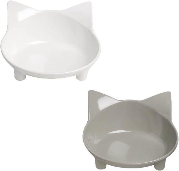 Cat Food Bowl, Anti-Skid Base, Non-Toxic Material, Dishwasher Safe, 14.5cm Di... Carousel 2