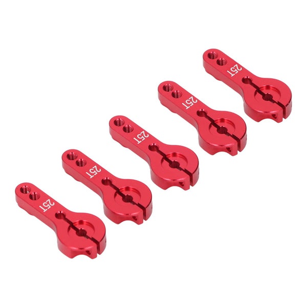 rc servo horns 5Pcs Aluminum Servo Horns 25T M3 Threads Metal Steering Arm 35mm Carousel 2
