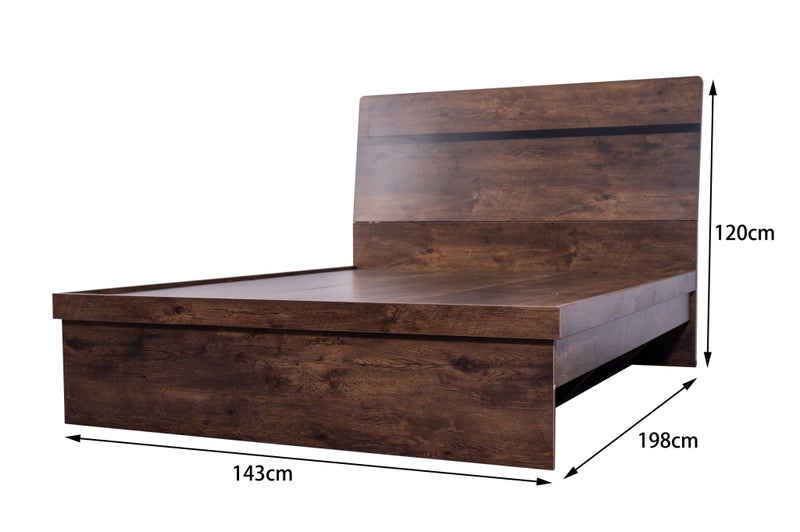 'Byron' Dark Oak Bed frame with Storage Double Carousel 2