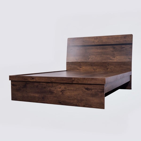 'Byron' Dark Oak Bed frame with Storage Double Carousel 1