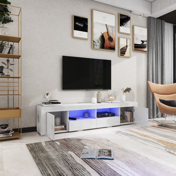 Nikki Brand New Smart TV Unit White Carousel 3