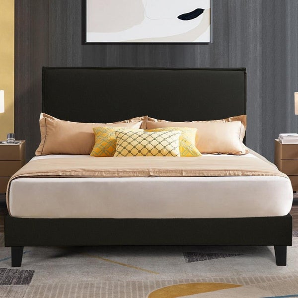 Nihill Bed Frame Black Velvet Double Carousel 1