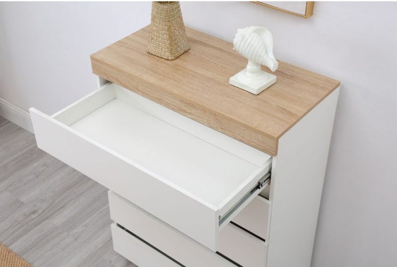 PERMAX 5 Drawers Set White + Wood Carousel 2