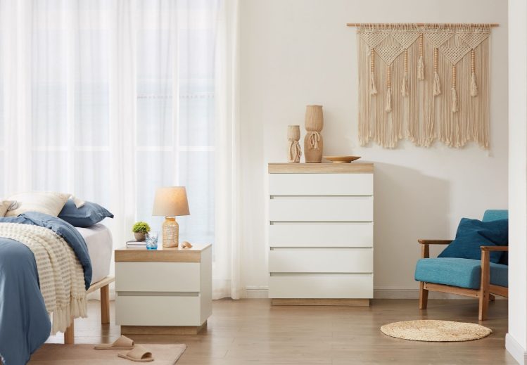 PERMAX 5 Drawers Set White + Wood Carousel 3