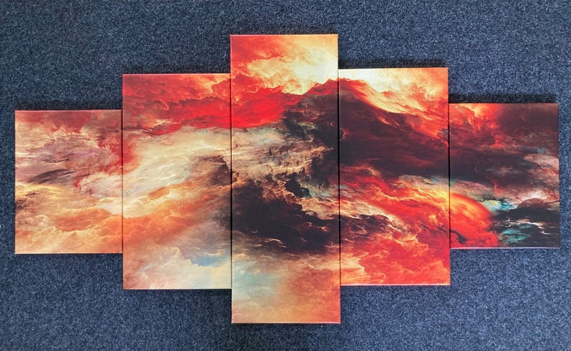 Red Cloud 5 Panel Canvas Art Print Carousel 2