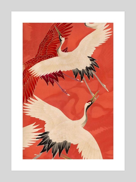 Japanese Cranes Art Print Carousel 1