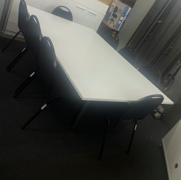 Meeting Table with 8 chairs - FREE DELIVERY AT BUY NOW PRICE WITHIN AUCKLAND Carousel 1