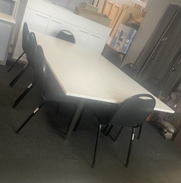 Meeting Table with 8 chairs - FREE DELIVERY AT BUY NOW PRICE WITHIN AUCKLAND Carousel 2