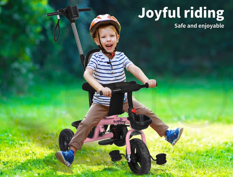 Bopeep Kids Tricycle Ride On Trike Toddler Balance Bike Prams Stroller Pink62863242532354112