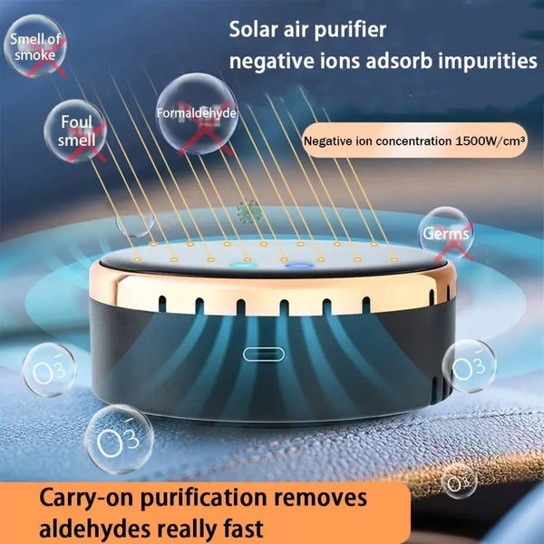Car Solar Air Purifier Formaldehyde Odor Smoke Air Freshener Car Deodorizer Carousel 2