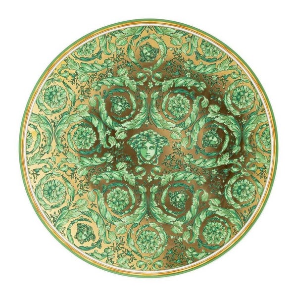 Rosenthal Versace Medusa Garland 2024 Green Christmas Plate 33cm Carousel 1