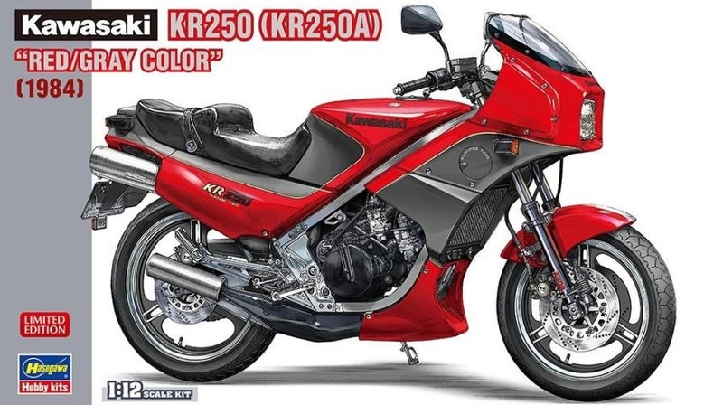 Hasegawa 1:12 21751 Kawasaki KR250 (KR250A) Red/Gray Color Carousel 1
