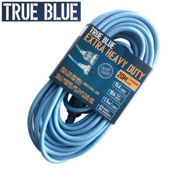 True Blue Extra Heavy Duty Blue Extension Lead 20m Carousel 2