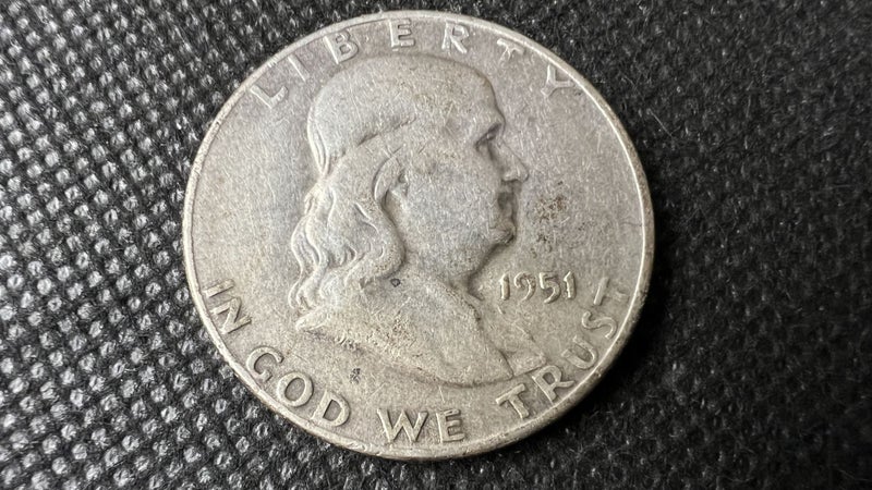 1951-S Franklin Silver Half Dollar Coin - San Francisco Mint - Lot Y655 Carousel 1