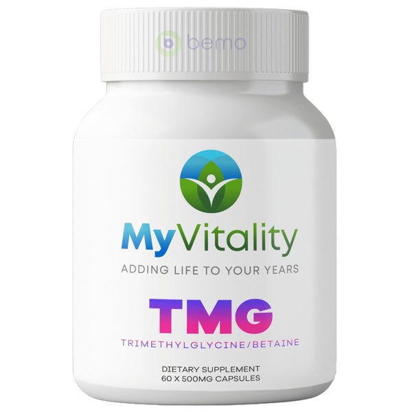 MyVitality, TMG (Trimethyl Glycine or Betaine) 500mg, 60 Capsules Carousel 1