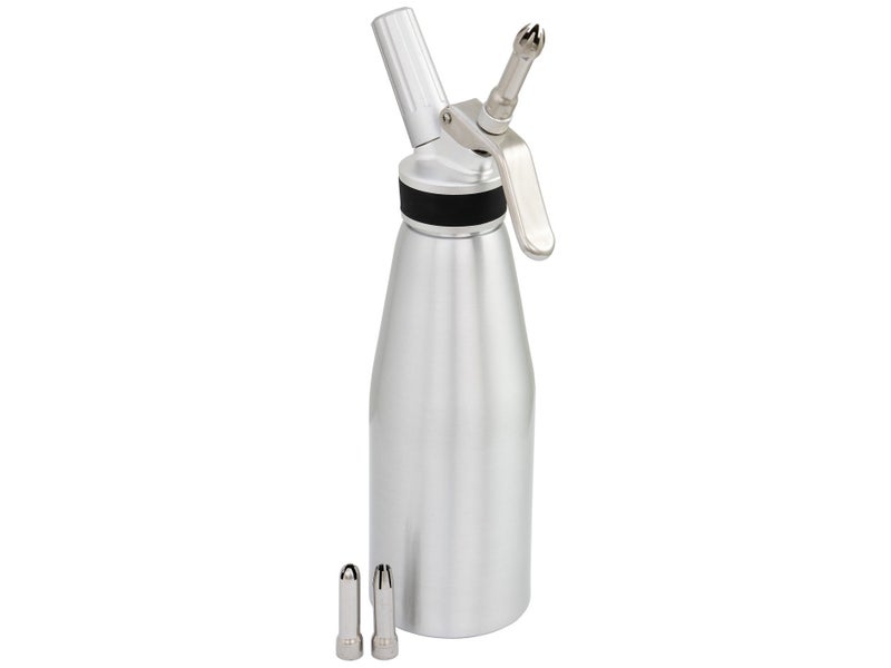 1L Professional Cream Whipper - Aluminium Bottle + 3 Stainless Steel Nozzles Carousel 1