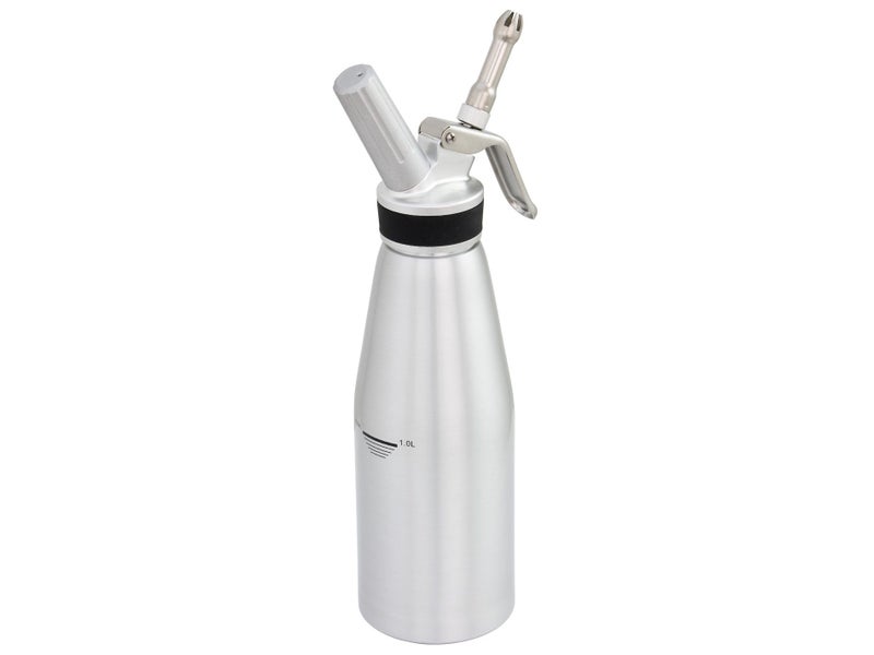 1L Professional Cream Whipper - Aluminium Bottle + 3 Stainless Steel Nozzles Carousel 2
