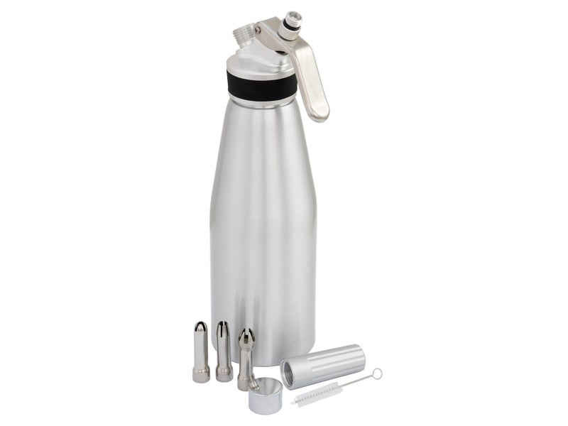 1L Professional Cream Whipper - Aluminium Bottle + 3 Stainless Steel Nozzles Carousel 3