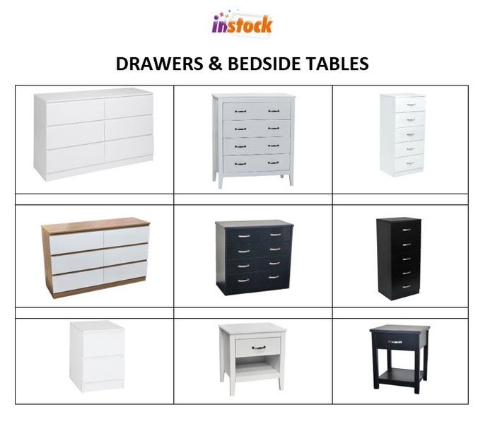 Isabella single drawer bedside table white Carousel 5