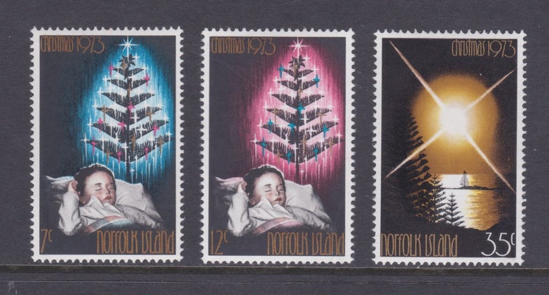 Norfolk - 1973 Christmas Set (3) - UHM - 130/2 Carousel 1