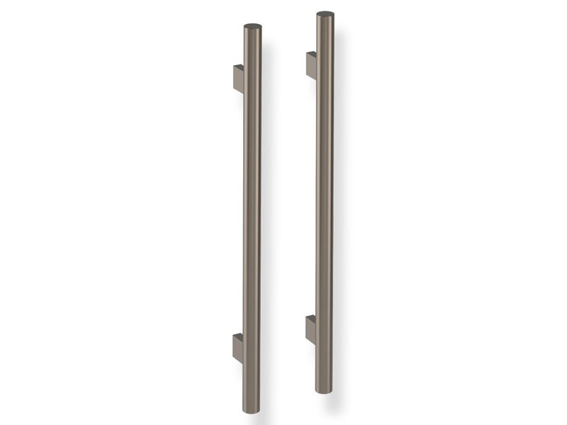 Tube Vertical Heated Towel Rail 2 Pack Brushed Steel *Stock Clearance* Was $1797 Carousel 1