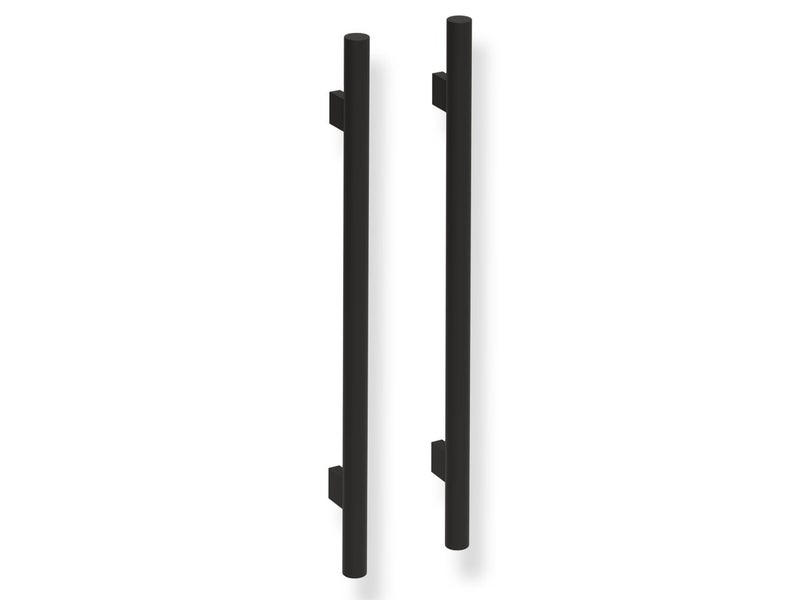 Tube Vertical Heated Towel Rail 2 Pack Matt Black *Stock Clearance* Was $1797 Carousel 1