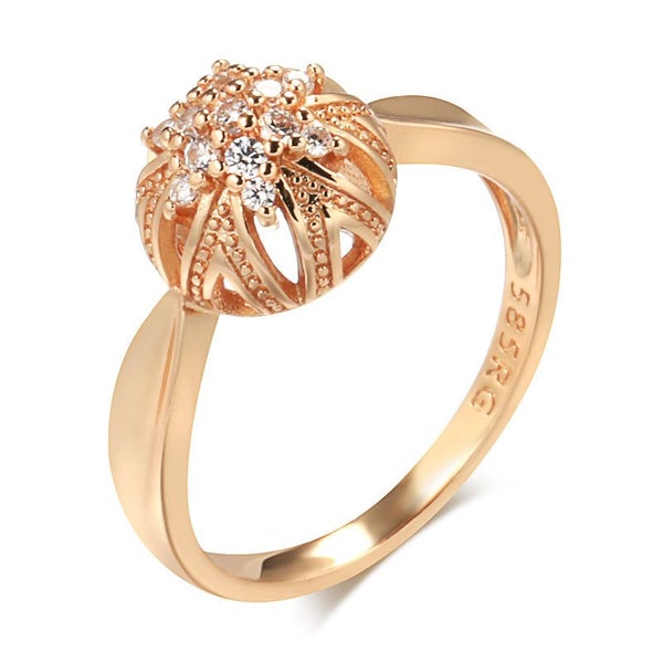 Real Gold Diamond for Women To Join Party Peridot Gemstone Anillos De Wedding... Carousel 1