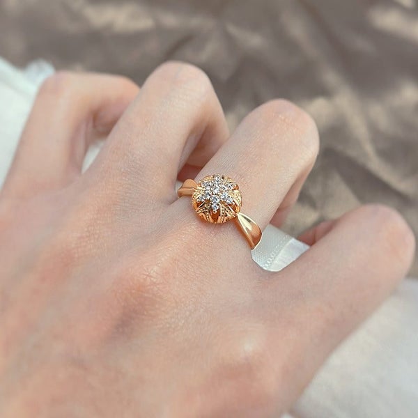 Real Gold Diamond for Women To Join Party Peridot Gemstone Anillos De Wedding... Carousel 2