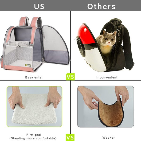 Texsens Innovative Traveler Bubble Backpack Pet Carriers for Cats and Dogs Carousel 2