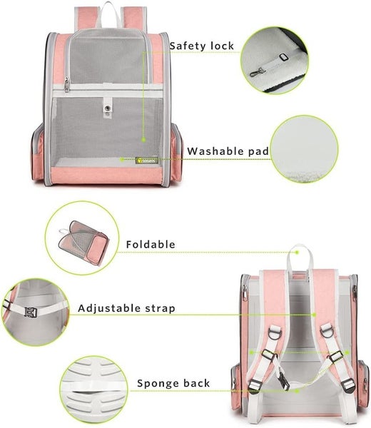 Texsens Innovative Traveler Bubble Backpack Pet Carriers for Cats and Dogs Carousel 6
