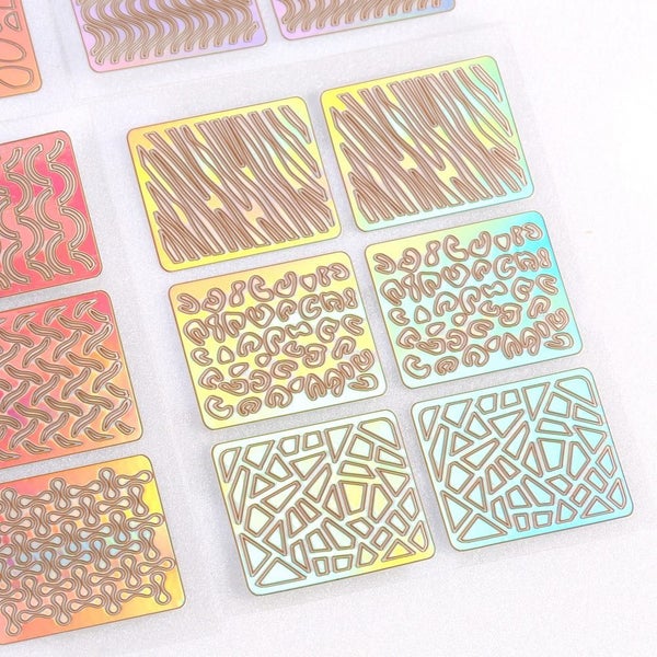 New Nail Art Stickers Hollow Nail Transfer Decals Carousel 5