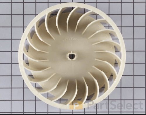 Whirlpool and Maytag Dryer Blower Wheel (SKU:02634) 33001790 Carousel 1
