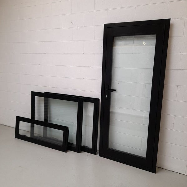 TMPAKB7 Black 4 Piece Sleepout / Cabin Single Door & Small Window Package Carousel 1