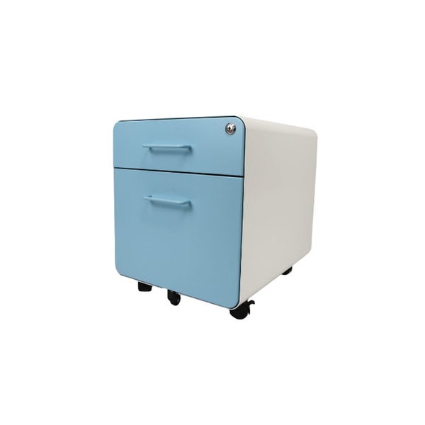 Kids 2 Drawers Mobile Cabinet Study Desk Storage Carousel 1