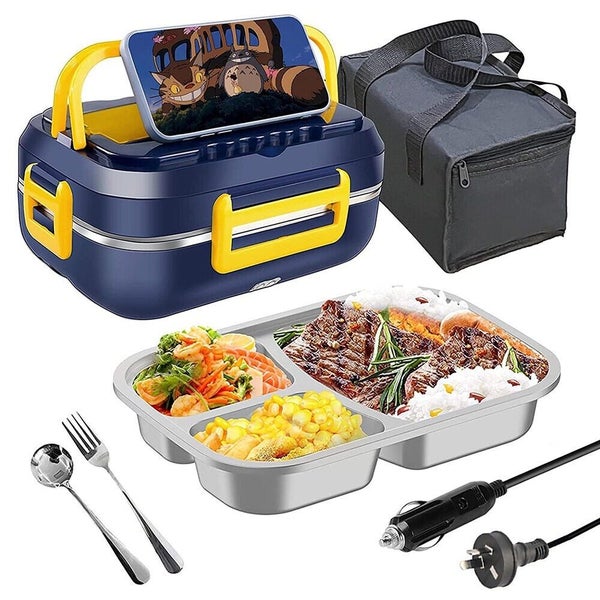 Portable Mini Microwave 12v/24v Heated Electric Lunch Box Food Warmer For Car Carousel 1
