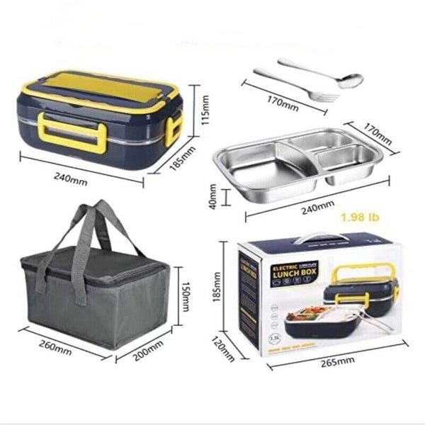 Portable Mini Microwave 12v/24v Heated Electric Lunch Box Food Warmer For Car Carousel 2