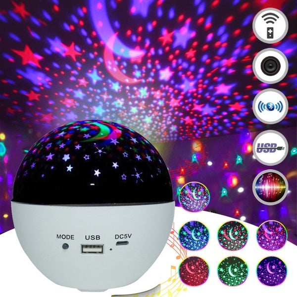 Night Sky Projector with USB or Bluetooth Play Back Speaker Includes Remote Carousel 1