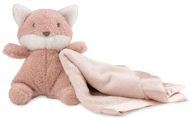 Little Linen: Little Bamboo Plush Blankie Set - Dusty Rose Carousel 1