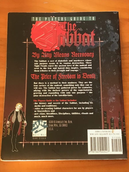 THE PLAYERS GUIDE TO THE SABBAT - A Sourcebook For Vampire: The Masquerade - RPG Carousel 2