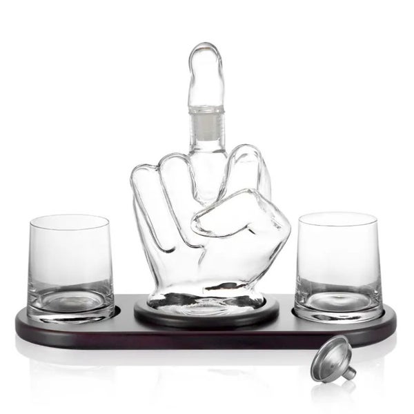 Middle Finger 1000ml Whiskey Decanter - Perfect Christmas Gift Carousel 5