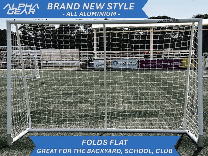 Alpha Alu Elite Football Goal - 3m x 2m Futsal, all aluminium, folds flat62982321866113116