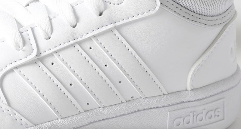 Adidas Hoop 3.0 Mid High Triple White Sneakers Women's US 11 Display New No Box Carousel 17