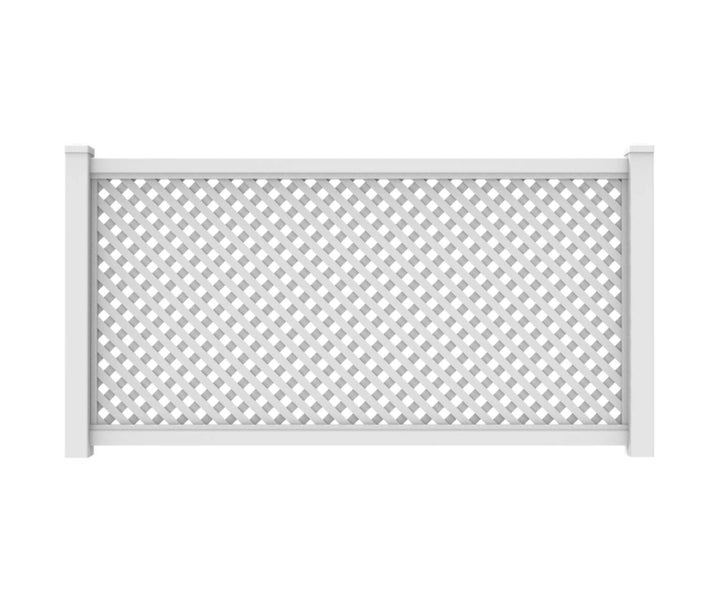 Viola - Lattice PVC Fence Panel Kit 1200H x 2440W(Post Length-1880mm) Carousel 2